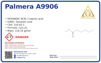 PALMERA A9906 (Е) (CAS 142-62-1), CAS 142-62-1 — chemical product label