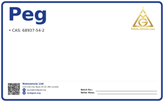 PEG (CAS 68937-54-2), CAS 68937-54-2 — chemical product label