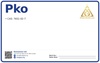 PKO (CAS 7651-02-7), CAS 7651-02-7 — chemical product label