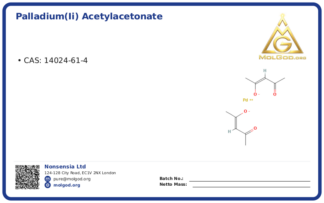 Palladium(II) acetylacetonate (CAS 14024-61-4), CAS 14024-61-4 — chemical product label