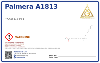 Palmera A1813 (CAS 112-80-1), CAS 112-80-1 — chemical product label
