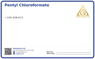 Pentyl chloroformate (CAS 638-41-5), CAS 638-41-5 — chemical product label