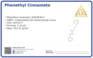 Phenethyl cinnamate (CAS 103-53-7), CAS 103-53-7 — chemical product label