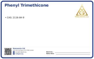 Phenyl Trimethicone (CAS 2116-84-9), CAS 2116-84-9 — chemical product label