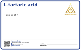 L-(+)-Tartaric acid (CAS 87-69-4), CAS 87-69-4 — chemical product label