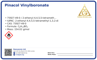 Pinacol vinylboronate (CAS 75927-49-0), CAS 75927-49-0 — chemical product label