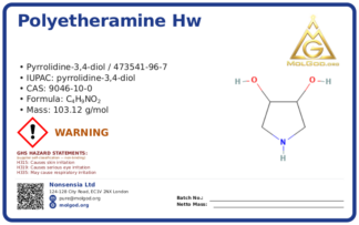 Polyetheramine HW (CAS 9046-10-0) — Hubei Highwin, CAS 9046-10-0 — chemical product label