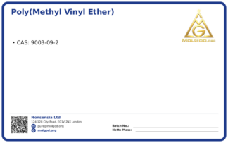 Poly(methyl vinyl ether), LUT-M20 & M40 (CAS 9003-09-2), CAS 9003-09-2 — chemical product label