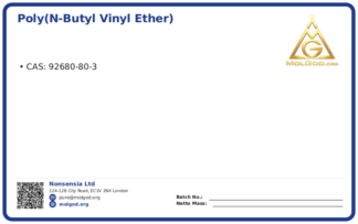 Poly(n-butyl vinyl ether), LUT-N65; Vinilin (CAS 92680-80-3), CAS 92680-80-3 — chemical product label