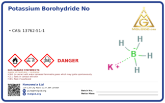 Potassium Borohydride (CAS 13762-51-1), CAS 13762-51-1 — chemical product label