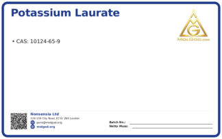 Potassium Laurate (CAS 10124-65-9), CAS 10124-65-9 — chemical product label