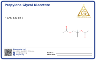 Propylene Glycol Diacetate CAS No 623-84 (CAS 623-84-7) — Xilong Scientific, CAS 623-84-7 — chemical product label