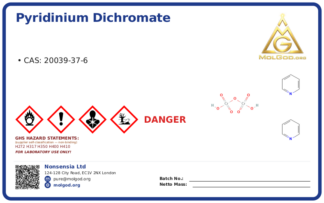 Pyridinium dichromate (CAS 20039-37-6), CAS 20039-37-6 — chemical product label