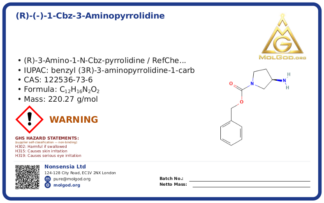 (R)-(-)-1-Cbz-3-aminopyrrolidine (CAS 122536-73-6), CAS 122536-73-6 — chemical product label