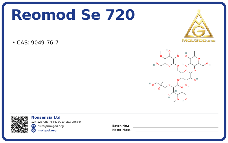 REOMOD SE 720 (CAS 9049-76-7), CAS 9049-76-7 — chemical product label
