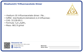 Rhodium(II) trifluoroacetate dimer (CAS 31126-95-1), CAS 31126-95-1 — chemical product label