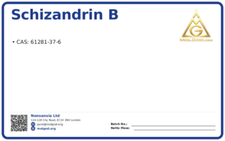 Schizandrin B (CAS 61281-37-6), CAS 61281-37-6 — chemical product label