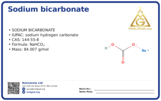 Sodium Bicarbonate (CAS 144-55-8), CAS 144-55-8 — chemical product label