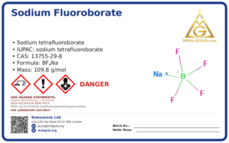 Sodium Fluoroborate (CAS 13755-29-8), CAS 13755-29-8 — chemical product label