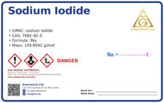 Sodium Iodide (CAS 7681-82-5), CAS 7681-82-5 — chemical product label