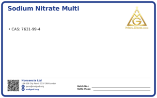 Sodium Nitrate Multi (CAS 7631-99-4), CAS 7631-99-4 — chemical product label