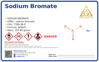 Sodium bromate (CAS 7789-38-0), CAS 7789-38-0 — chemical product label
