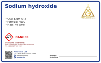 Натр едкий технический (гидроксид натрия) (CAS 1310-73-2), CAS 1310-73-2 — chemical product label