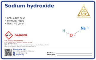 CAS 1310-73-2, CAS 1310-73-2 — chemical product label