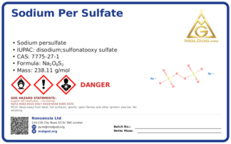 Sodium persulfate (CAS 7775-27-1), CAS 7775-27-1 — chemical product label