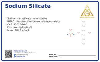 Sodium silicate (CAS 13517-24-3), CAS 13517-24-3 — chemical product label