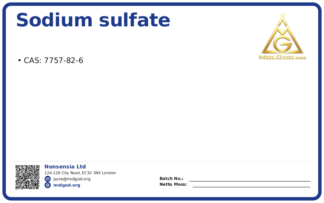 Sodium sulfate,anhydrous (CAS 7757-82-6), CAS 7757-82-6 — chemical product label