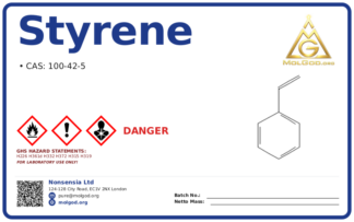 Styrene (CAS 100-42-5), CAS 100-42-5 — chemical product label