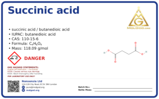 Succinic Acid Multi (CAS 110-15-6), CAS 110-15-6 — chemical product label