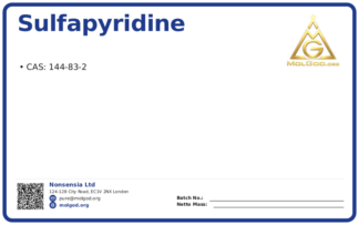 Sulfapyridine (CAS 144-83-2), CAS 144-83-2 — chemical product label