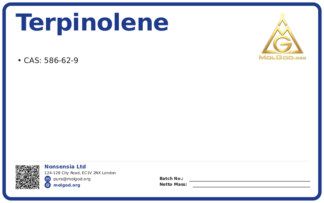 Terpinolene (CAS 586-62-9), CAS 586-62-9 — chemical product label