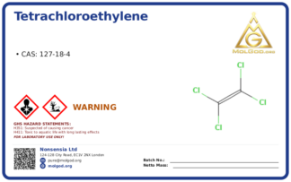 Перхлорэтилен (Perhloroethylene) (CAS 127-18-4), CAS 127-18-4 — chemical product label