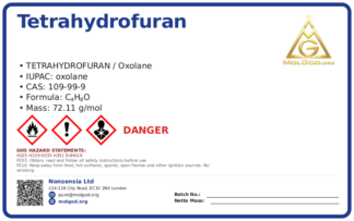Tetrahydrofuran (CAS 109-99-9), CAS 109-99-9 — chemical product label
