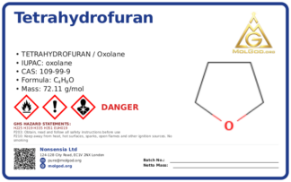 Tetrahydrofuran (CAS 109-99-9), CAS 109-99-9 — chemical product label