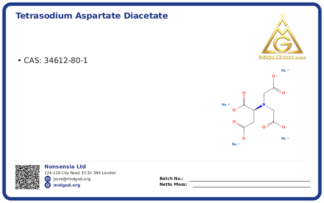 Tetrasodium Aspartate Diacetate (ASDA-Na4) (CAS 34612-80-1), CAS 34612-80-1 — chemical product label