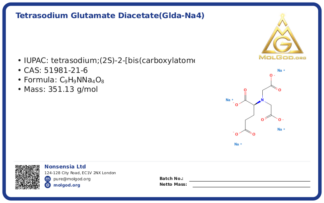 Tetrasodium Glutamate Diacetate(GLDA-Na4) (CAS 51981-21-6), CAS 51981-21-6 — chemical product label