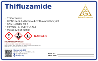 Thifluzamide (CAS 130000-40-7), CAS 130000-40-7 — chemical product label