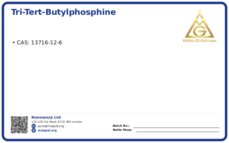 Tri-tert-butylphosphine (CAS 13716-12-6), CAS 13716-12-6 — chemical product label