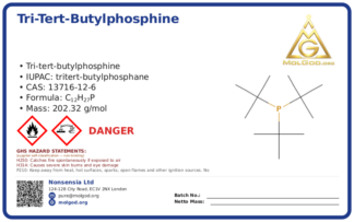 Tri-tert-butylphosphine (CAS 13716-12-6), CAS 13716-12-6 — chemical product label