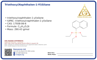 Triethoxy(naphthalen-1-yl)silane (CAS 17938-06-6), CAS 17938-06-6 — chemical product label