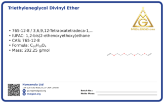 Triethyleneglycol divinyl ether (CAS 765-12-8), CAS 765-12-8 — chemical product label