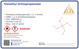 Trimethyl orthopropionate (CAS 24823-81-2), CAS 24823-81-2 — chemical product label