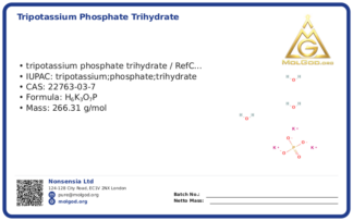 Tripotassium phosphate trihydrate (CAS 22763-03-7), CAS 22763-03-7 — chemical product label