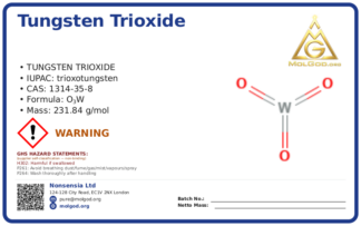 Tungsten trioxide (CAS 1314-35-8), CAS 1314-35-8 — chemical product label