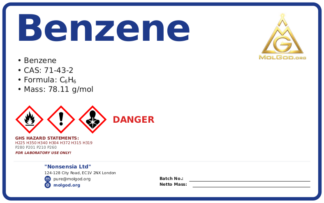 benzene (CAS 71-43-2) — Safety Data Sheet, CAS 71-43-2 — chemical product label