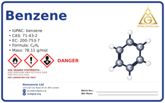 benzene (CAS 71-43-2) — Safety Data Sheet, CAS 71-43-2 — chemical product label